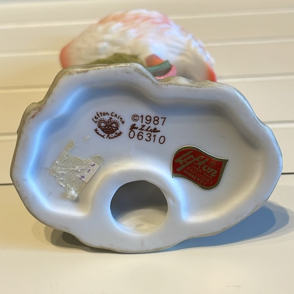 Vtg hand painted pink flamingo figurine by Lefton China  marked #06310. 1987 - Picture 6 of 8